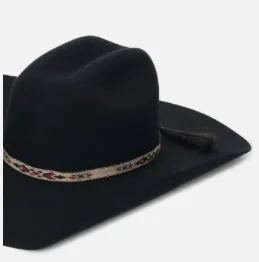 0201797 - Twister Black Multi Ribbon Tassel Hat Band