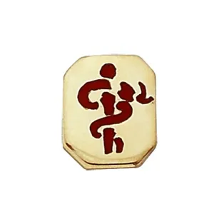 14k Yellow Octagon Health Guard, 6.75 x 5.10 mm