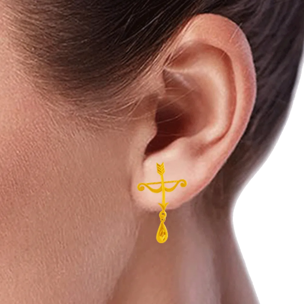 14KT (585) Yellow Gold Clip-on Earrings For Women