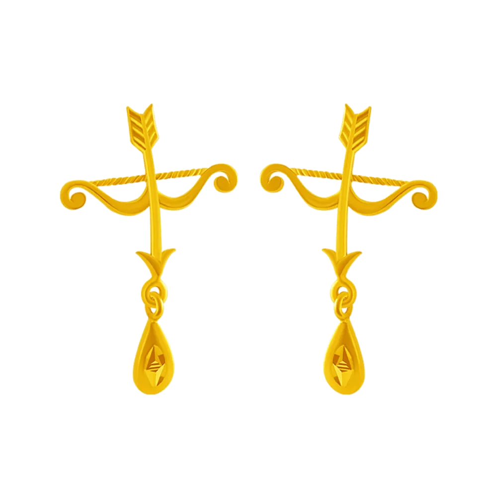 14KT (585) Yellow Gold Clip-on Earrings For Women