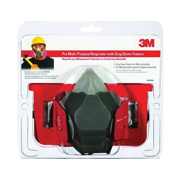 3M 62023HA1-C Valved Respirator, M Mask, P100 Filter Class, Dual Cartridge