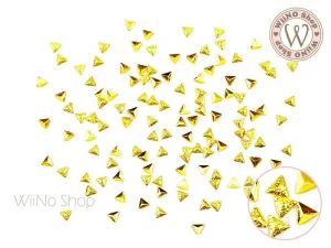 3mm Gold Textured Triangle Metal Studs - 25 pcs