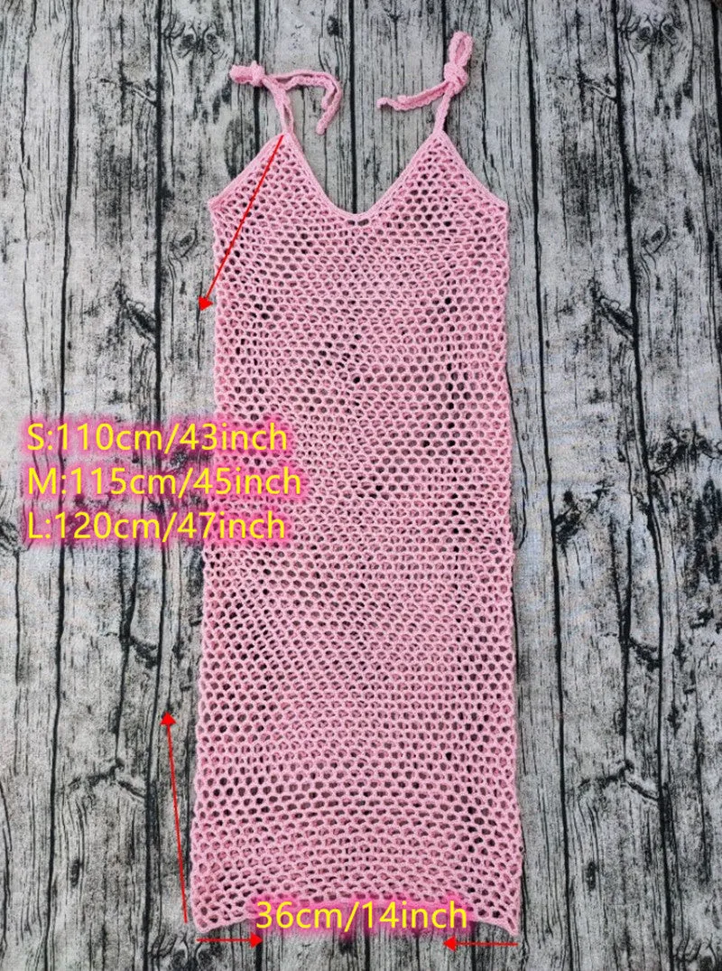4  Color Summer Sleeveless Crochet Beach Dress
