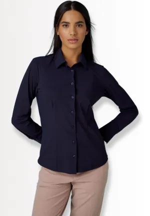 7700-91910 - Functional Bluse Slim Fit - blau
