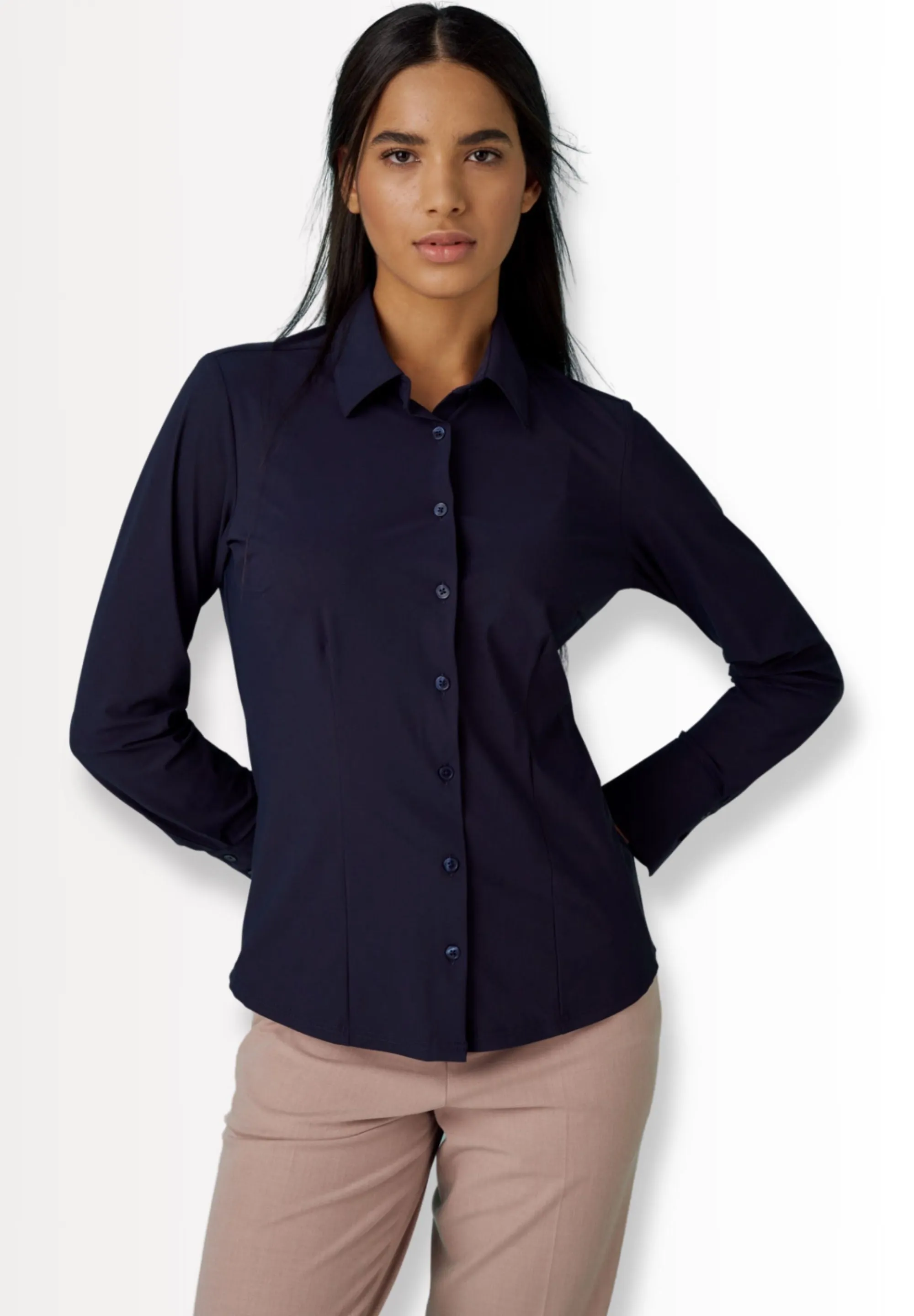 7700-91910 - Functional Bluse Slim Fit - blau
