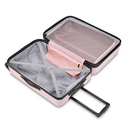 American Tourister Stratum XLT Expandable Hardside Luggage with Spinner Wheels, Pink Blush