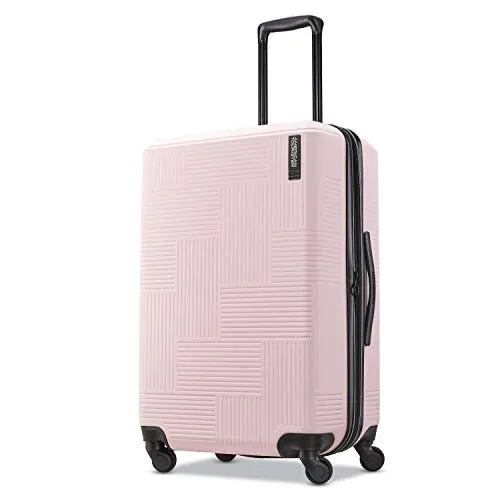 American Tourister Stratum XLT Expandable Hardside Luggage with Spinner Wheels, Pink Blush