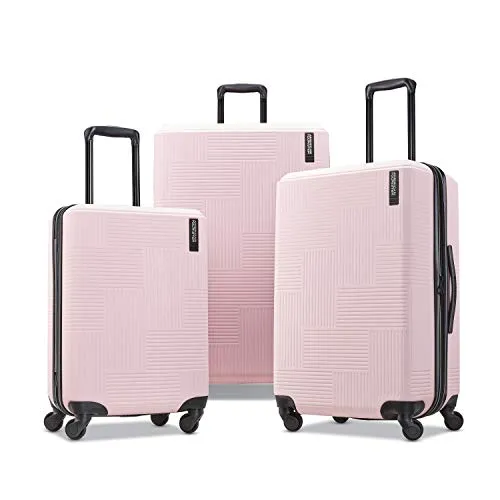 American Tourister Stratum XLT Expandable Hardside Luggage with Spinner Wheels, Pink Blush