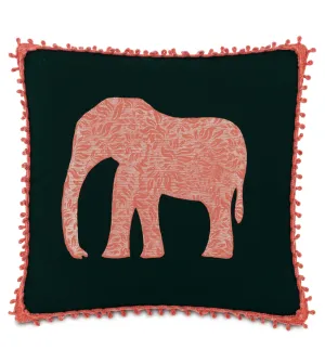 Artisan Elephant Outdoor Throw Pillow Cover 20x20