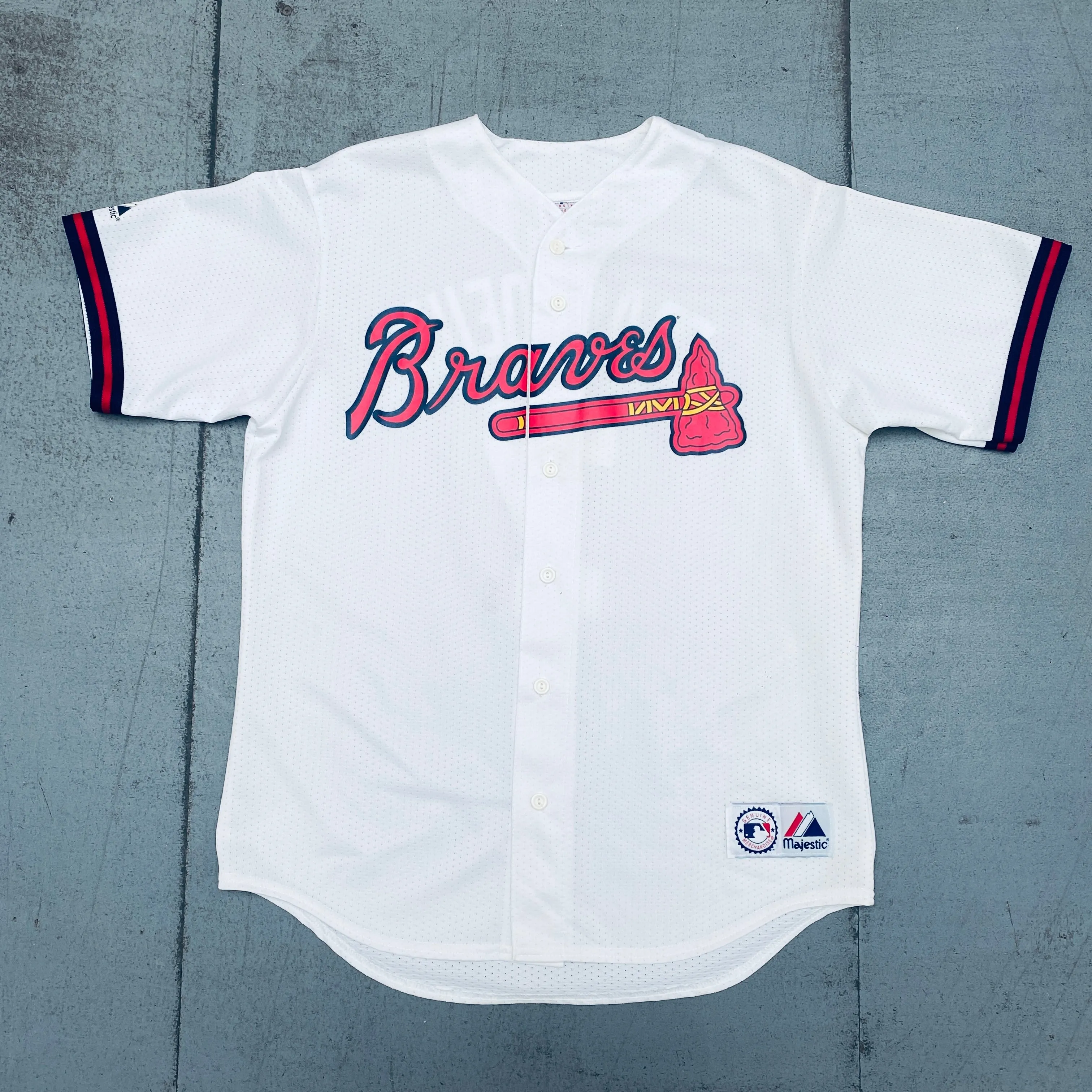 Atlanta Braves: Jeff Francoeur 2005 Rookie White Majestic Home Jersey (L)