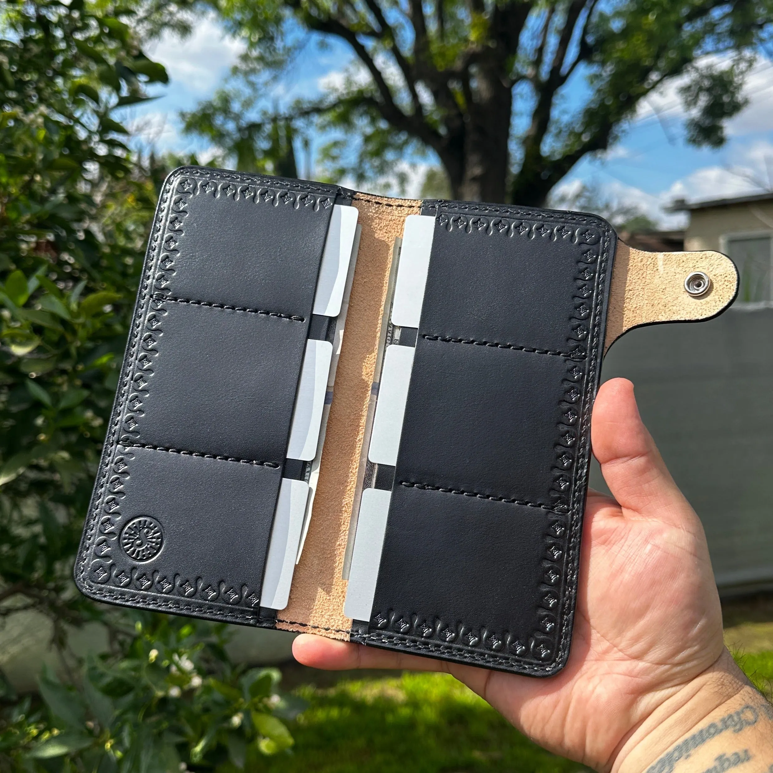 Aztec Calendar Long Biker/Trucker Wallet