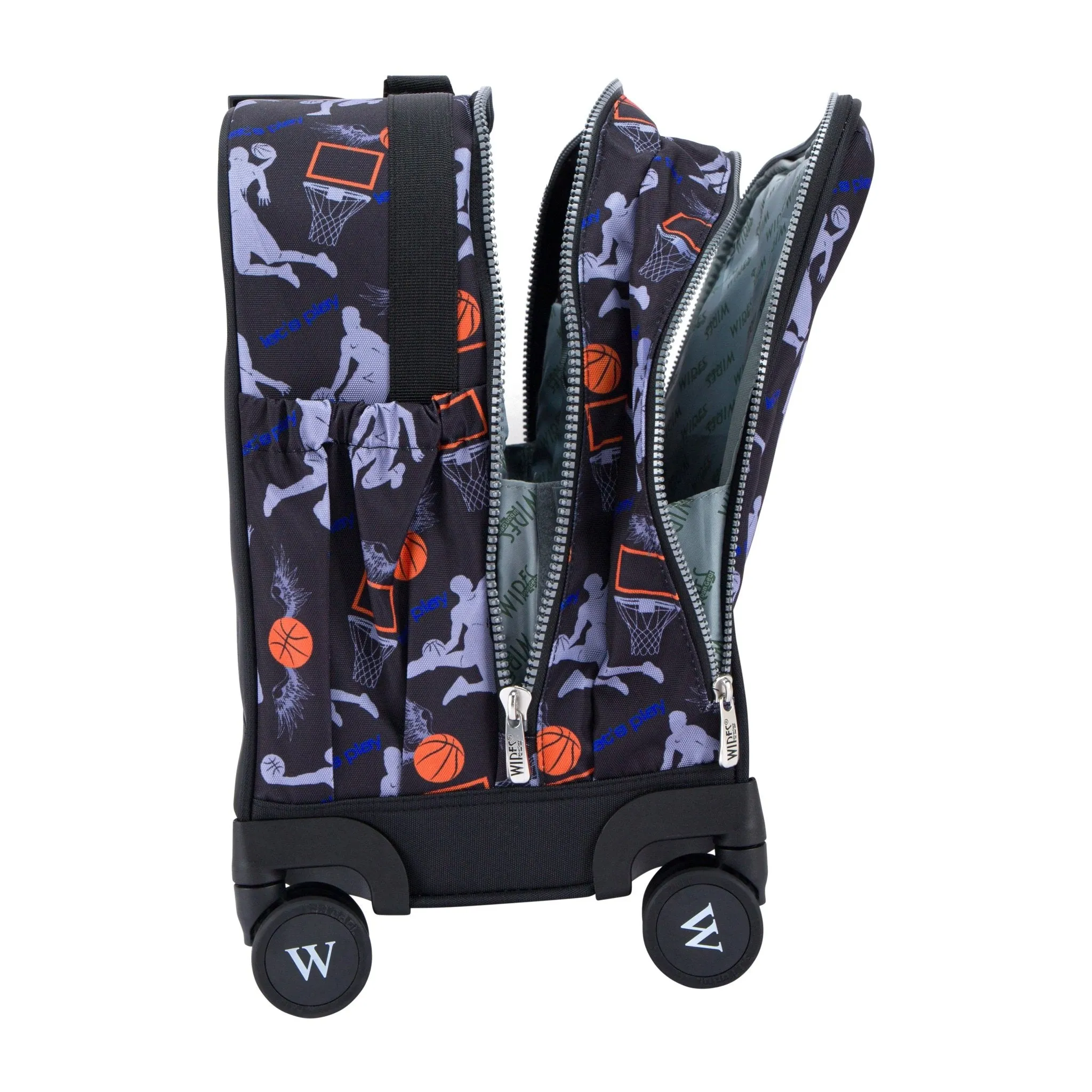 Basketball School Bag Trolley Set of 4(Lunch Bag & Pencil Case) Lunch Box