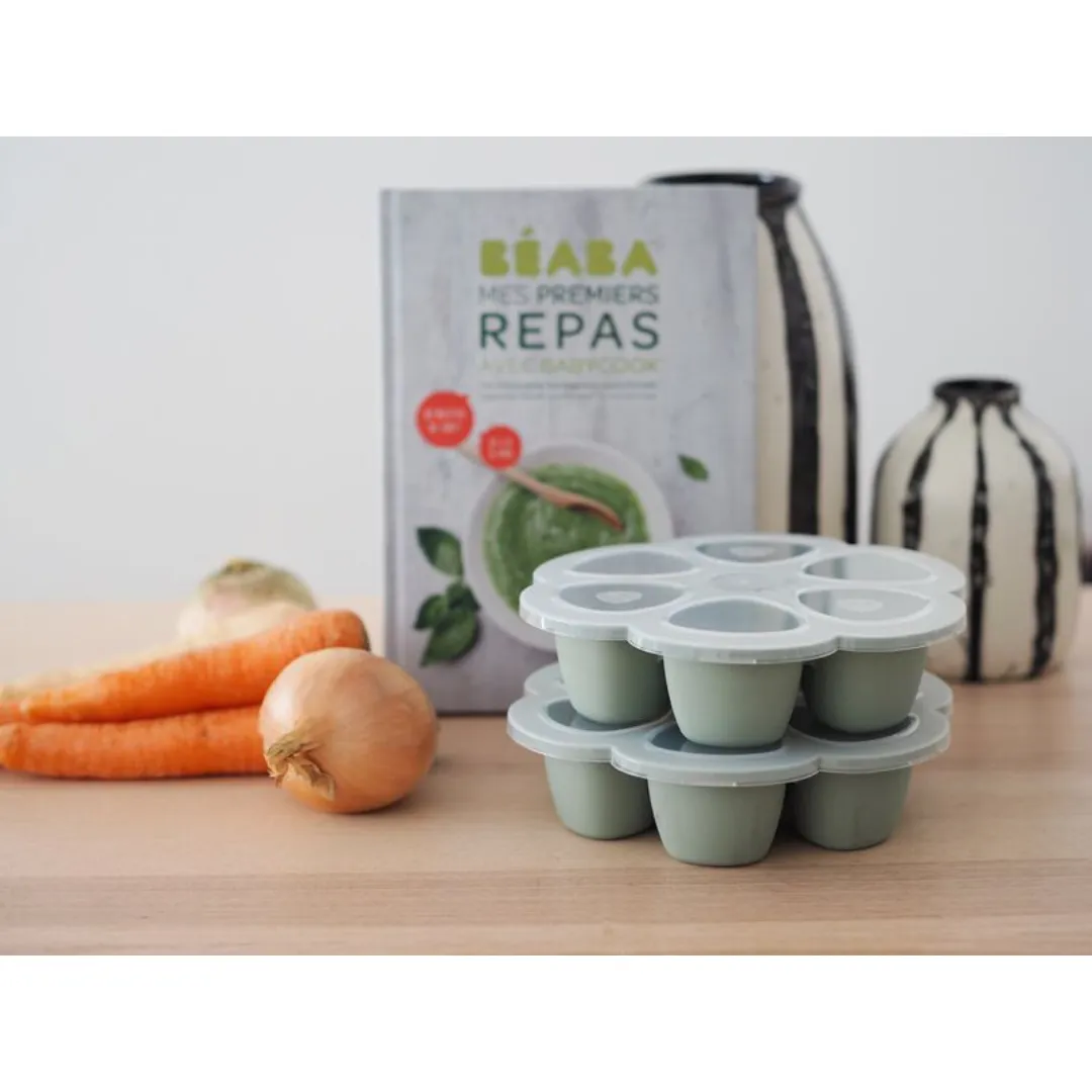 Beaba Multiportions Silicone Freezer Tray - Sage Green
