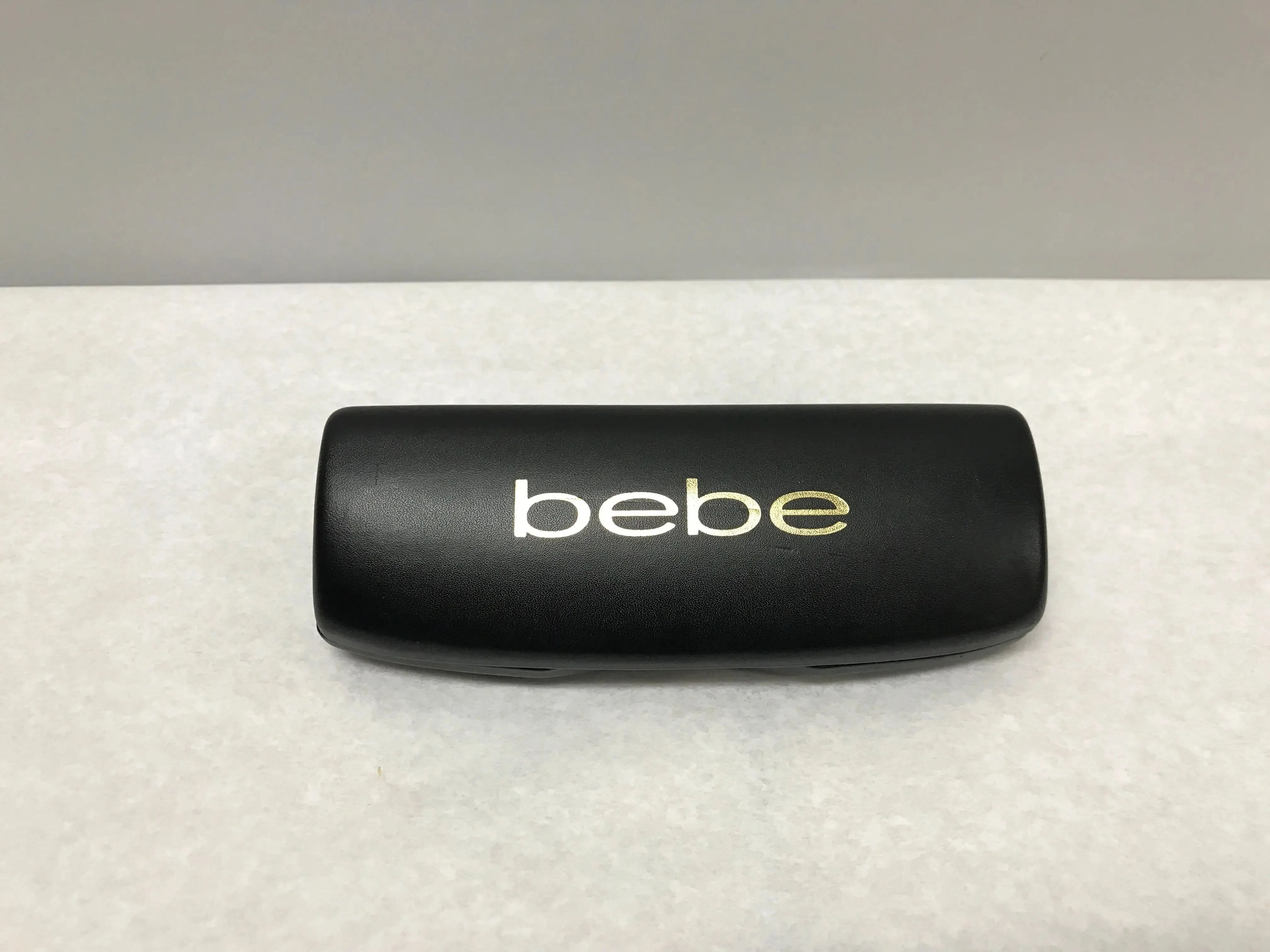 bebe Brand Name Optical Logo Engraved Black Eyeglasses Hard Case | KMOPT-04