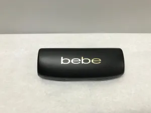 bebe Brand Name Optical Logo Engraved Black Eyeglasses Hard Case | KMOPT-04