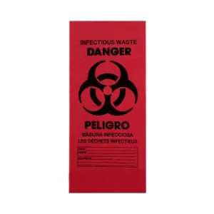 Biohazard Waste Bag Medegen Medical Products 30 to 32 gal. Red Bag HDPE 30-1/2 X 43 Inch - Medegen Medical Products LLC  Mfr# RS304314RH
