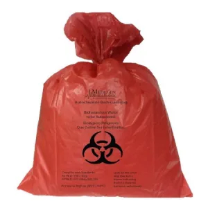 Biohazard Waste Bag Medegen Medical Products 60 gal. Red Bag Polyethylene 55 X 60 Inch - Medegen Medical Products LLC  Mfr# 45-75