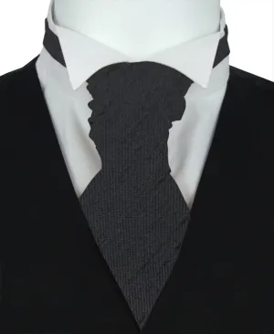 Black Shantung Boys Wedding Cravat