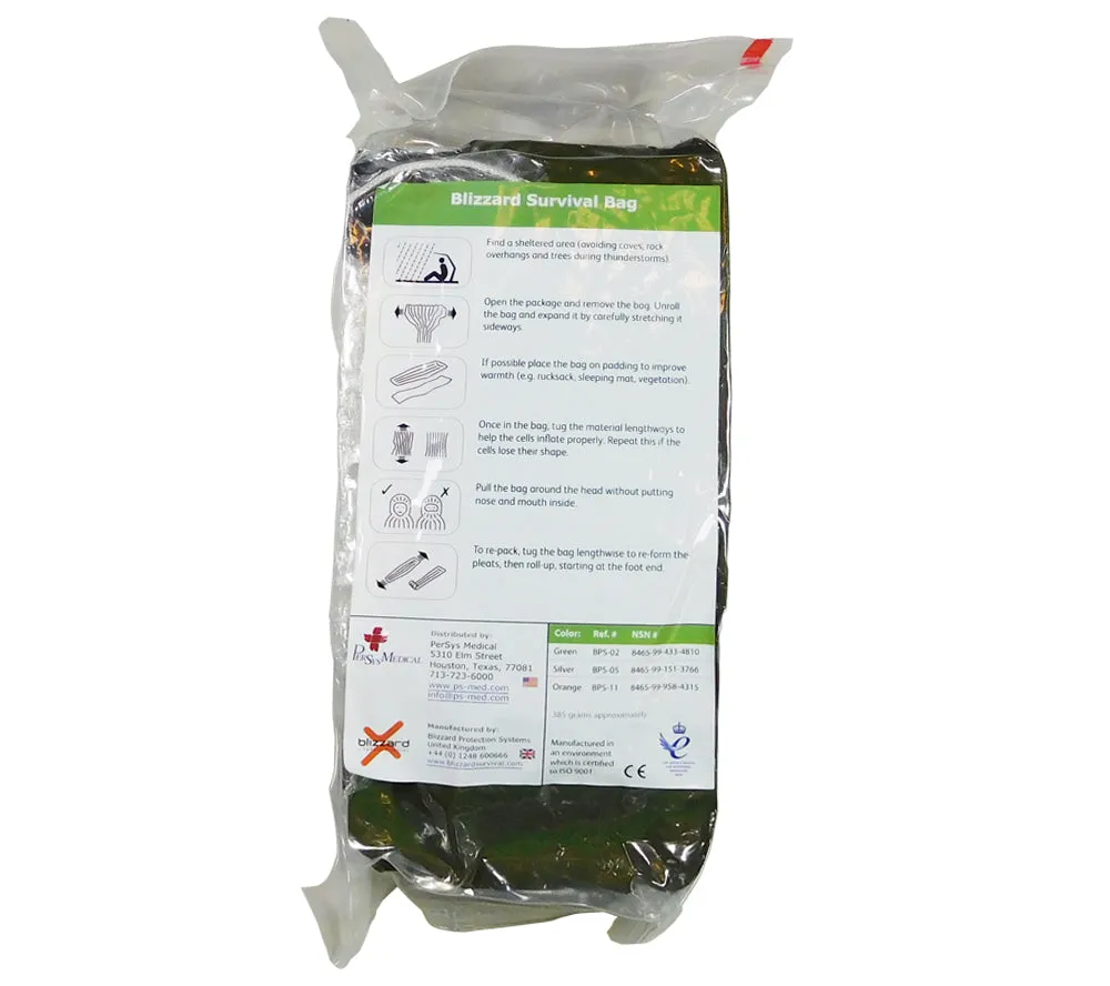 Blizzard Survival Bag - PerSys Medical NSN: 8465-99-958-4315