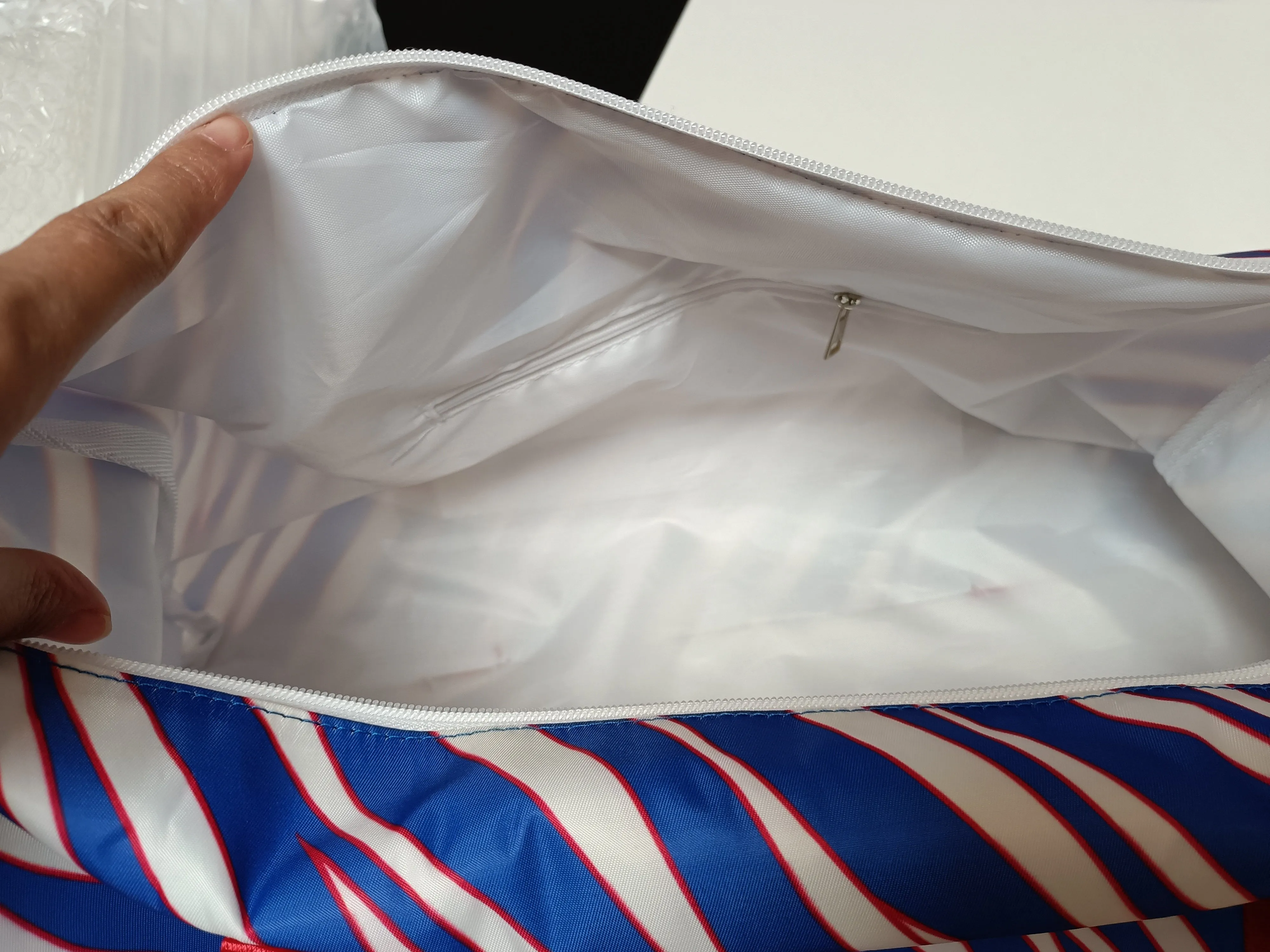 Buffalo Bills Duffle Bag Striped "Shout" Pattern Waterproof