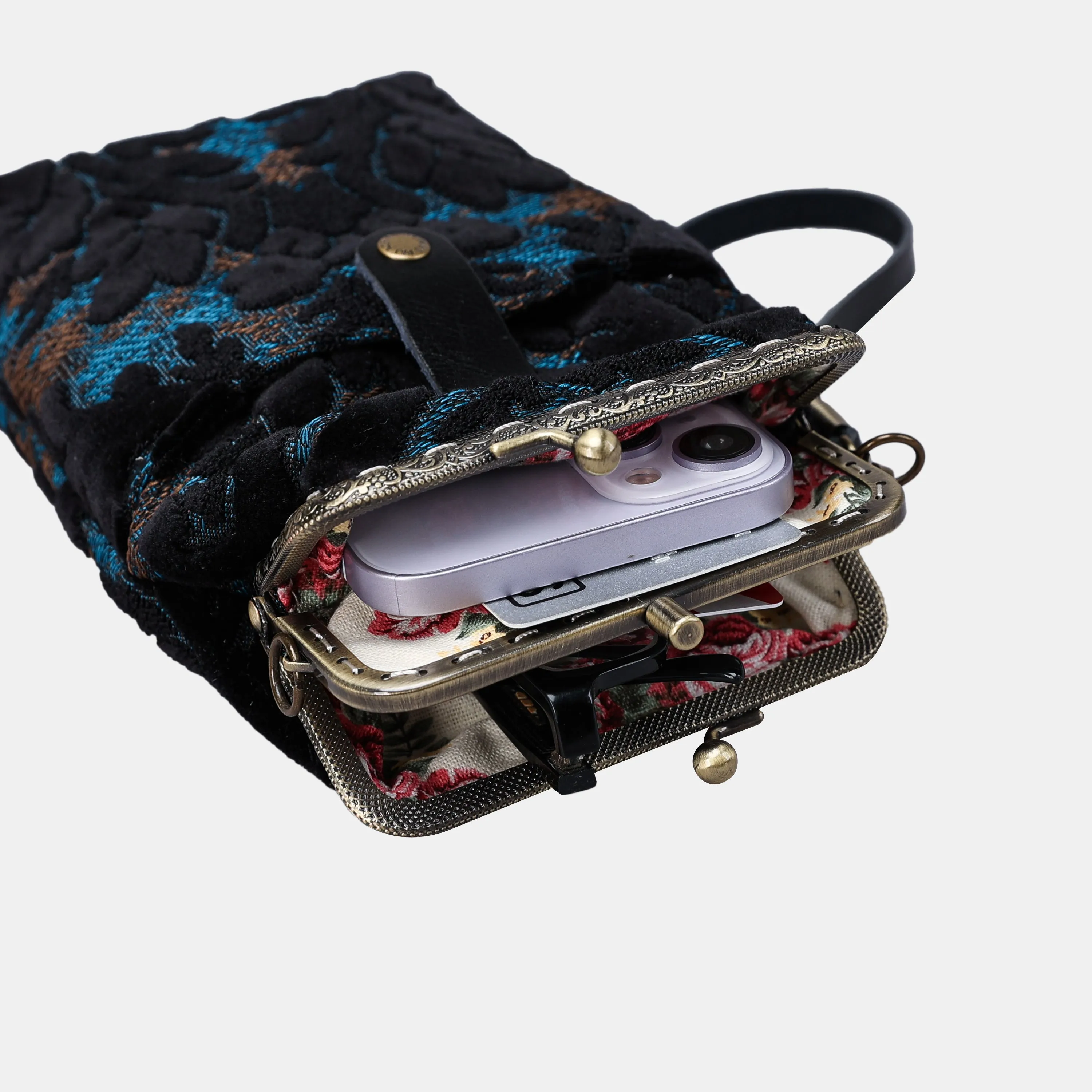 Burnout Velvet Black Carpet Phone Case