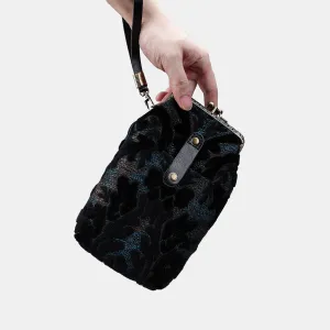 Burnout Velvet Black Carpet Phone Case