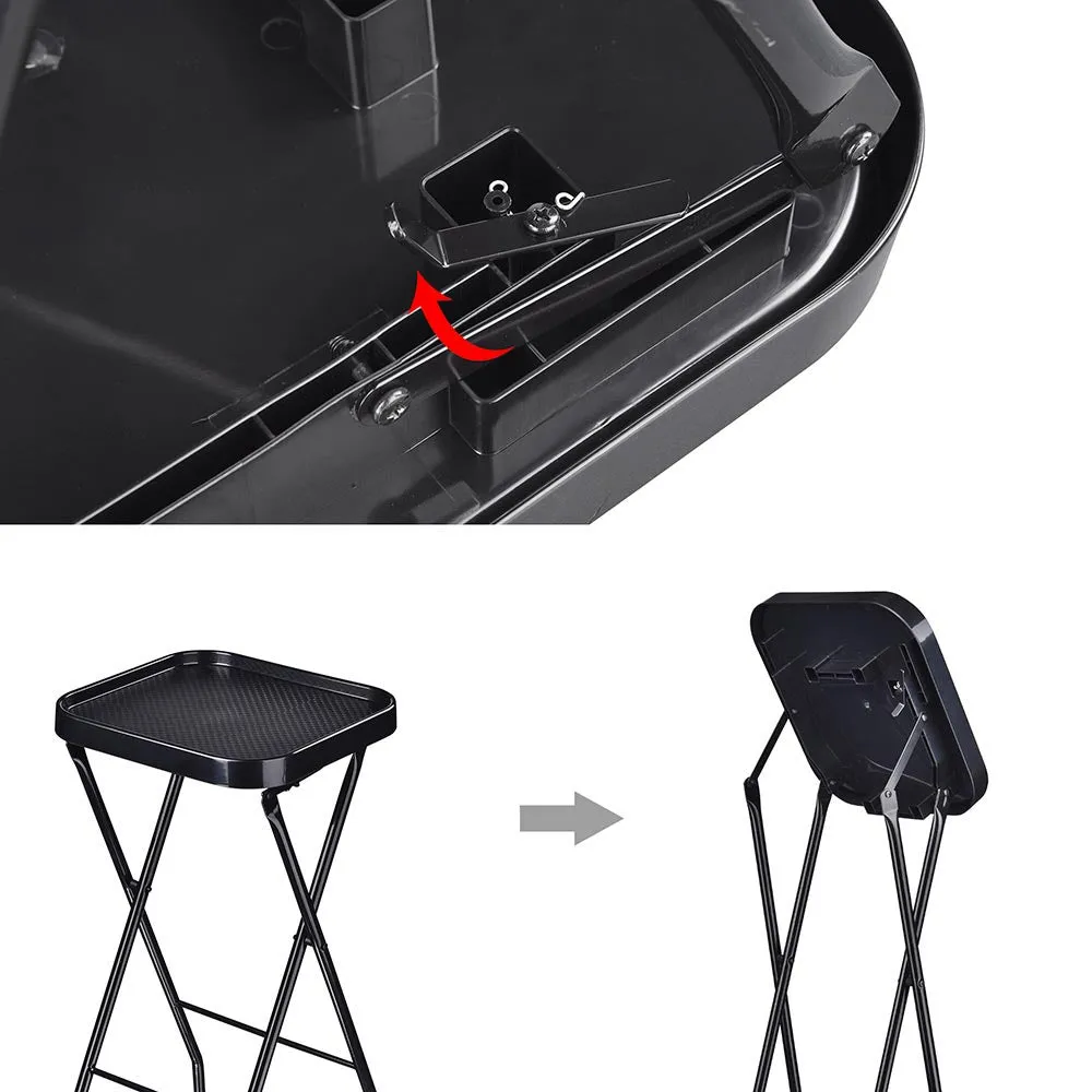 Byootique Folding Salon Tray Cart: Portable Tray with Wheels