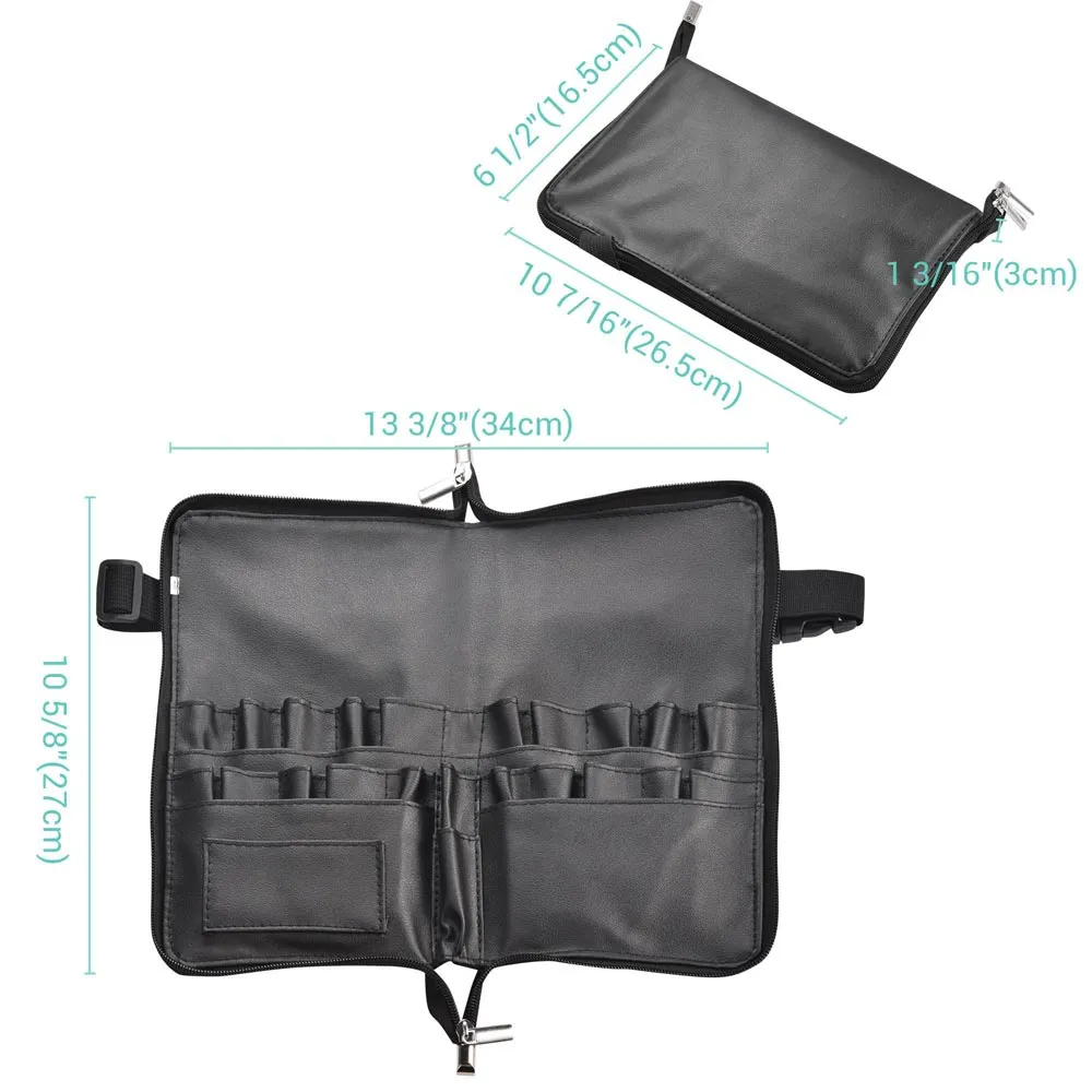 Byootique Makeup Brush Bag Organizer Holder Waist Zipper 24 Slots