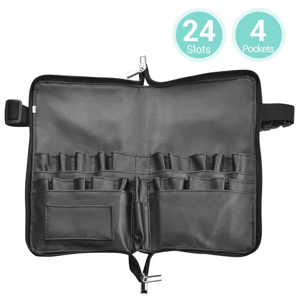 Byootique Makeup Brush Bag Organizer Holder Waist Zipper 24 Slots