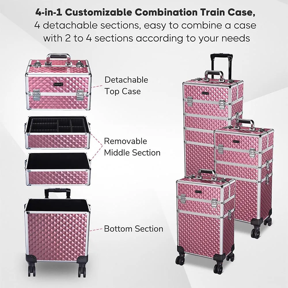Byootique MassLux Brilliant Blue 4in1 Rolling Makeup Case