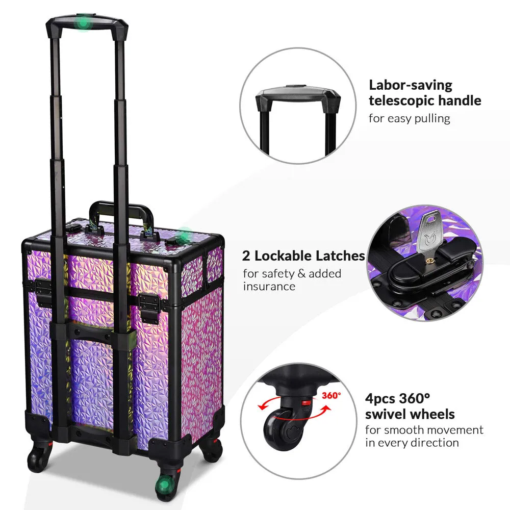 Byootique Portable Manicure Table   Rolling Makeup Case (Medium)
