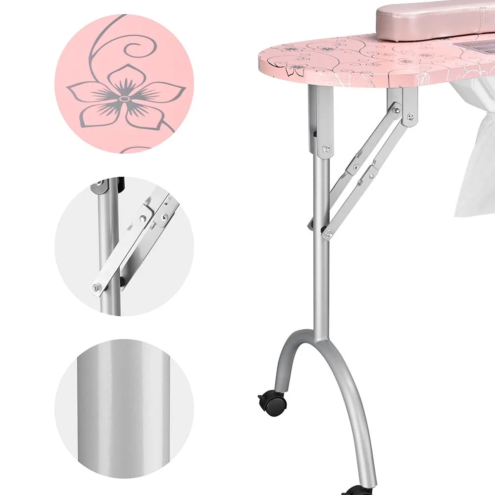 Byootique Portable Manicure Table   Rolling Makeup Case (Medium)