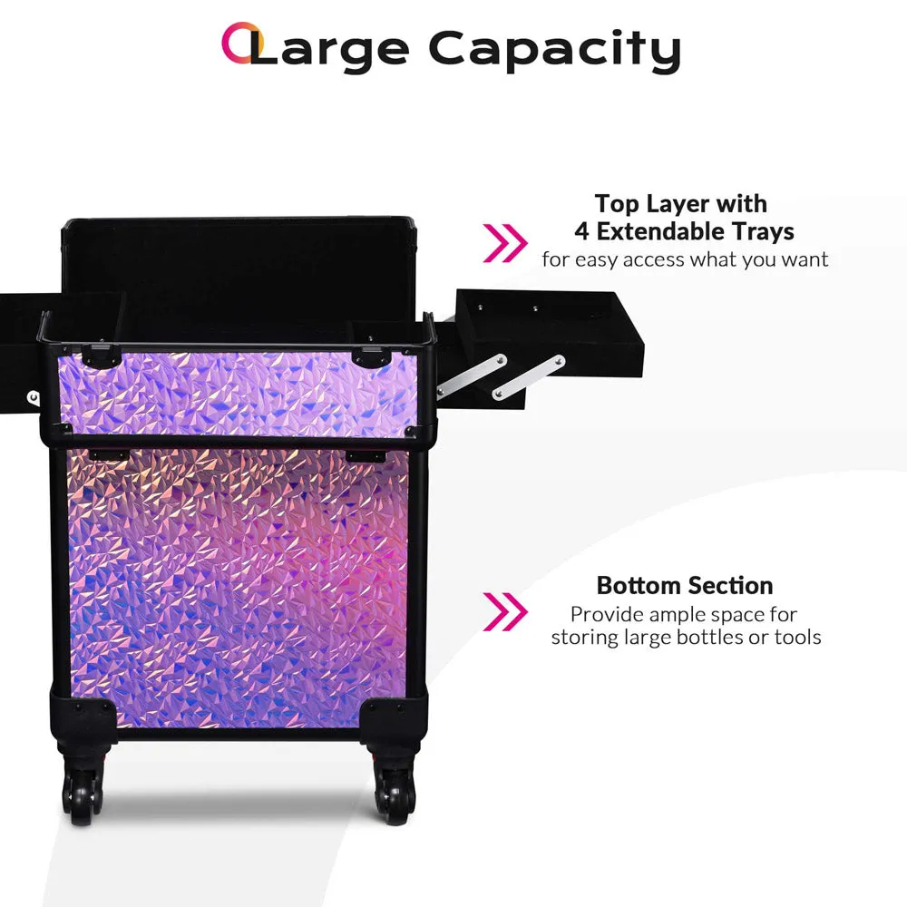 Byootique Portable Manicure Table   Rolling Makeup Case (Medium)