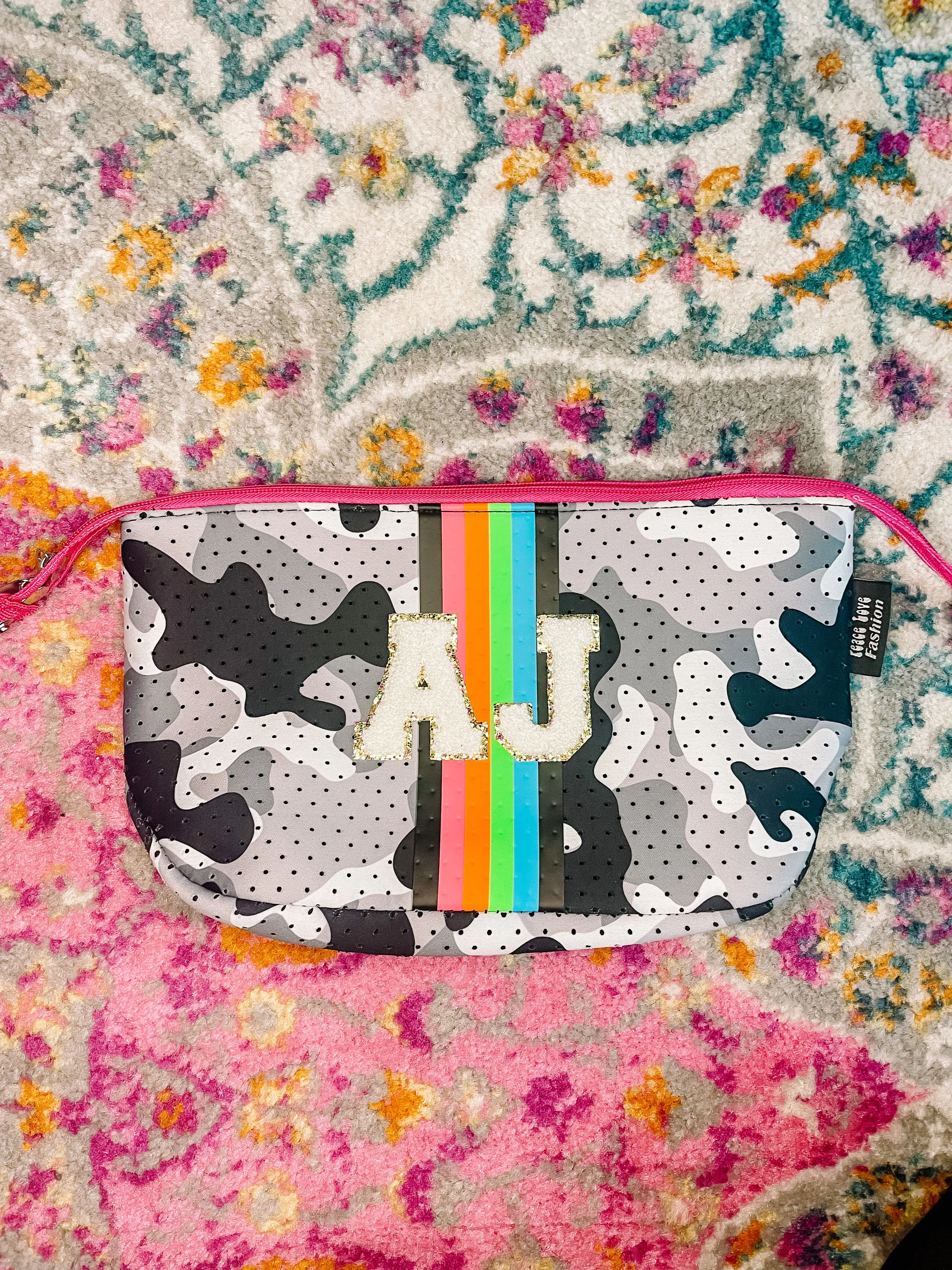 Camo Rainbow Cosmetic Pouch