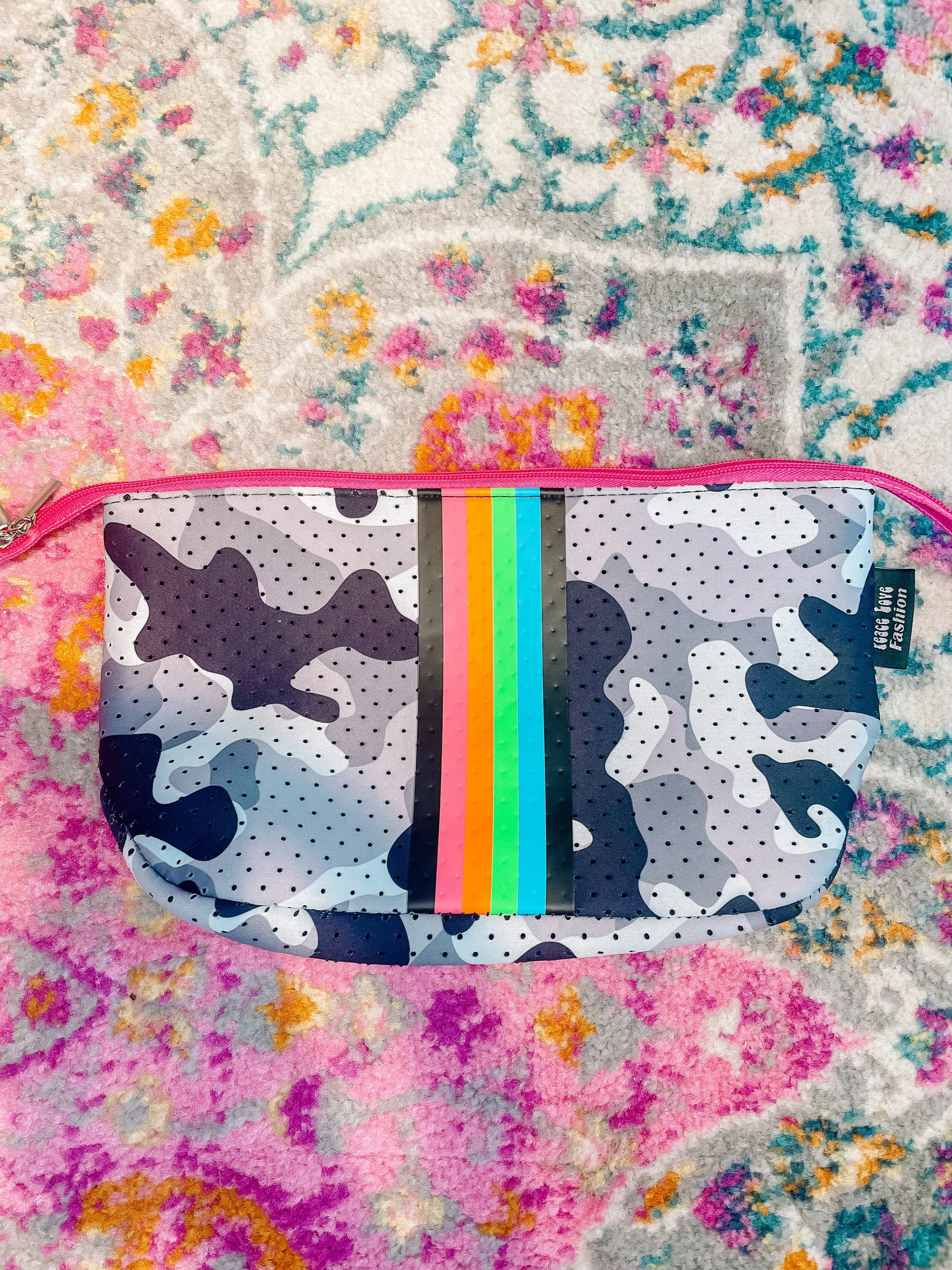 Camo Rainbow Cosmetic Pouch