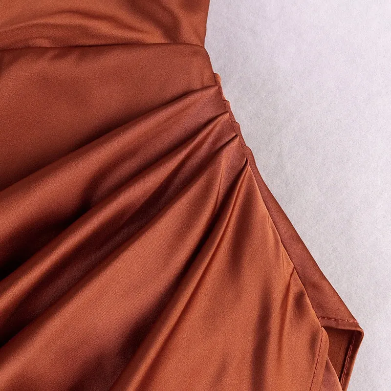 CAROLE SPAGHETTI Stylish STRAP MIDI DRESS