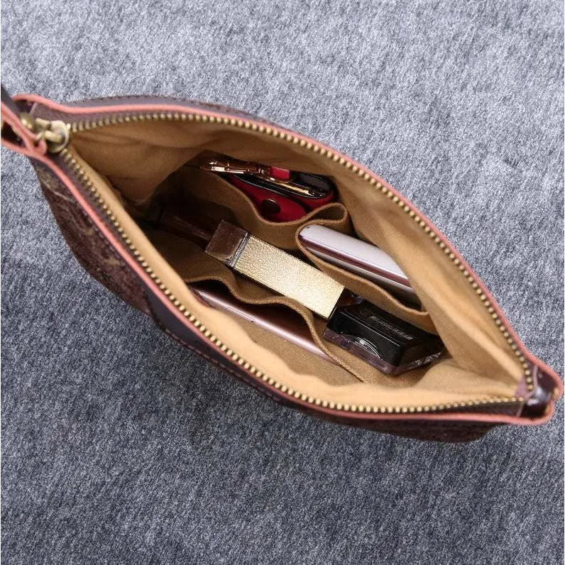 Carpet Clutch & Wristlet Floral Coffee