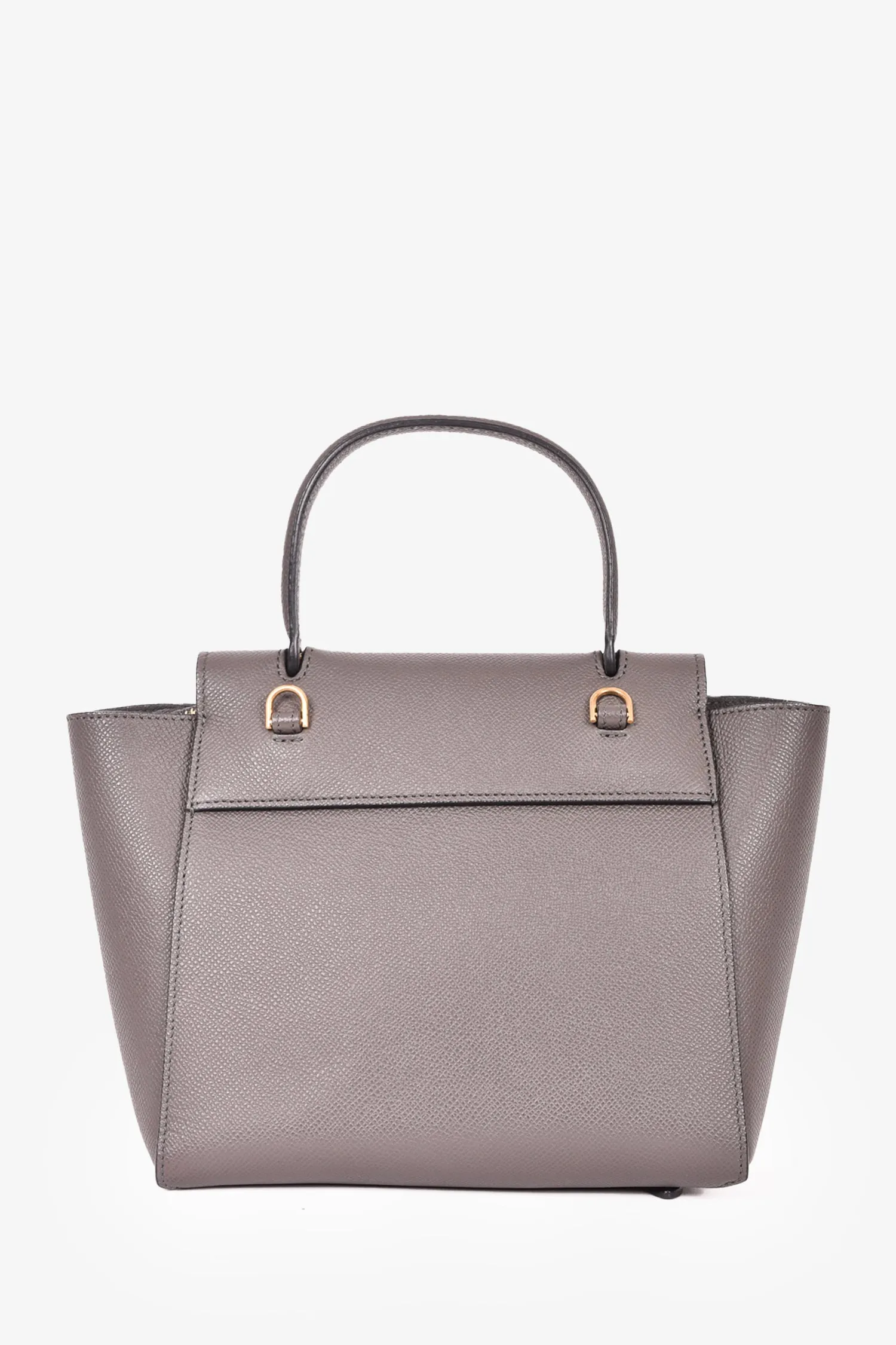 Celine 2021 Grey Grained Leather Nano Belt Bag with Strap