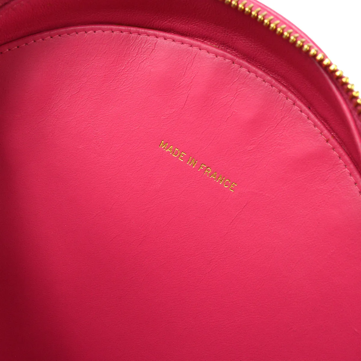 CHANEL 1994-1996 Round Vanity Handbag Pink 87880