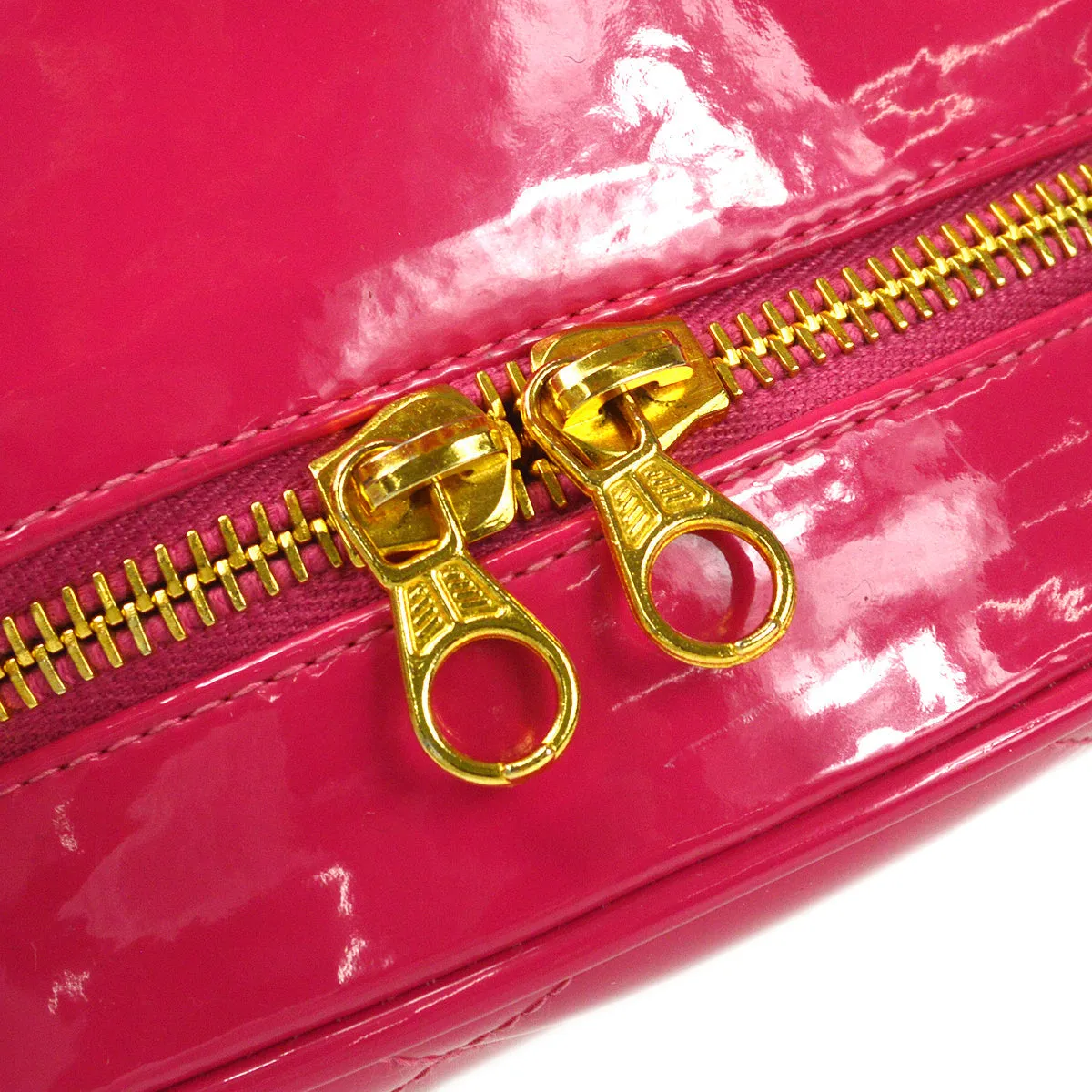 CHANEL 1994-1996 Round Vanity Handbag Pink 87880