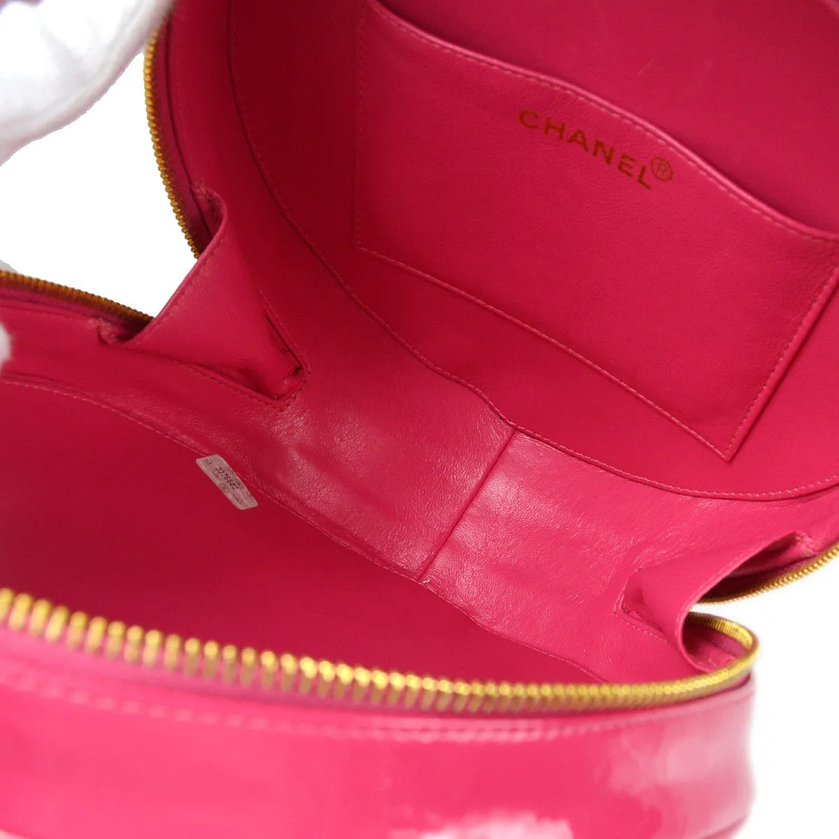 CHANEL 1994-1996 Round Vanity Handbag Pink 87880