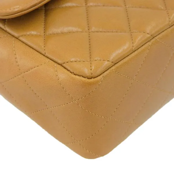 CHANEL Around 1995 Made Tortoiseshell Classic Flap Chain Bag 25Cm Camel