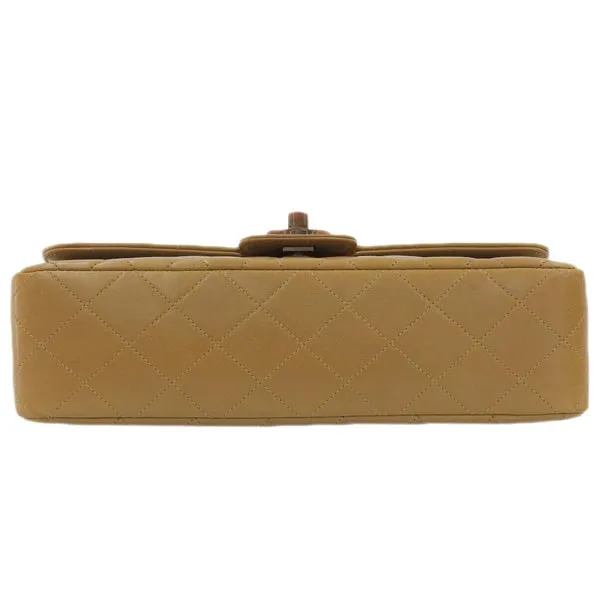 CHANEL Around 1995 Made Tortoiseshell Classic Flap Chain Bag 25Cm Camel