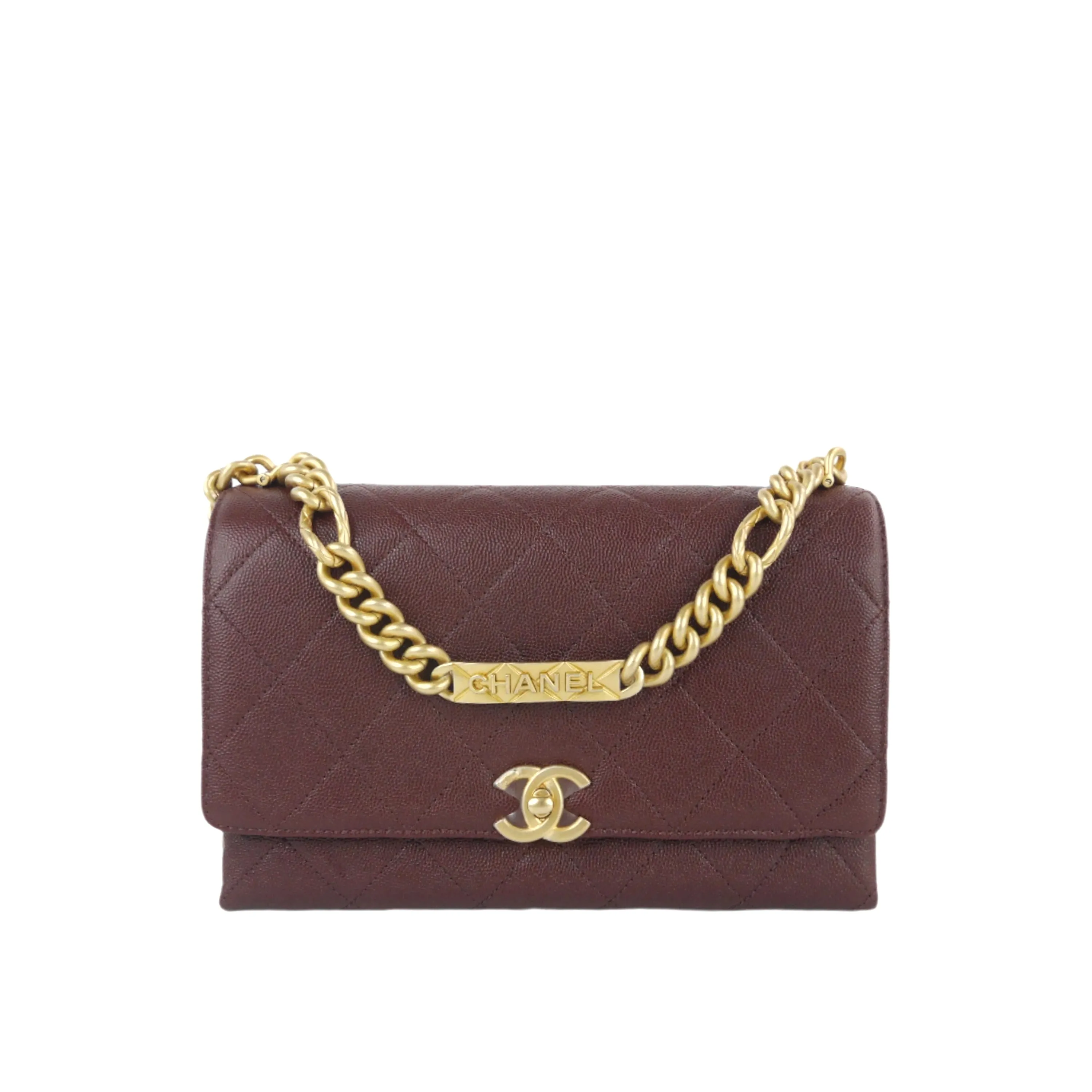 Chanel Flap Bag Burgundy Caviar GHW