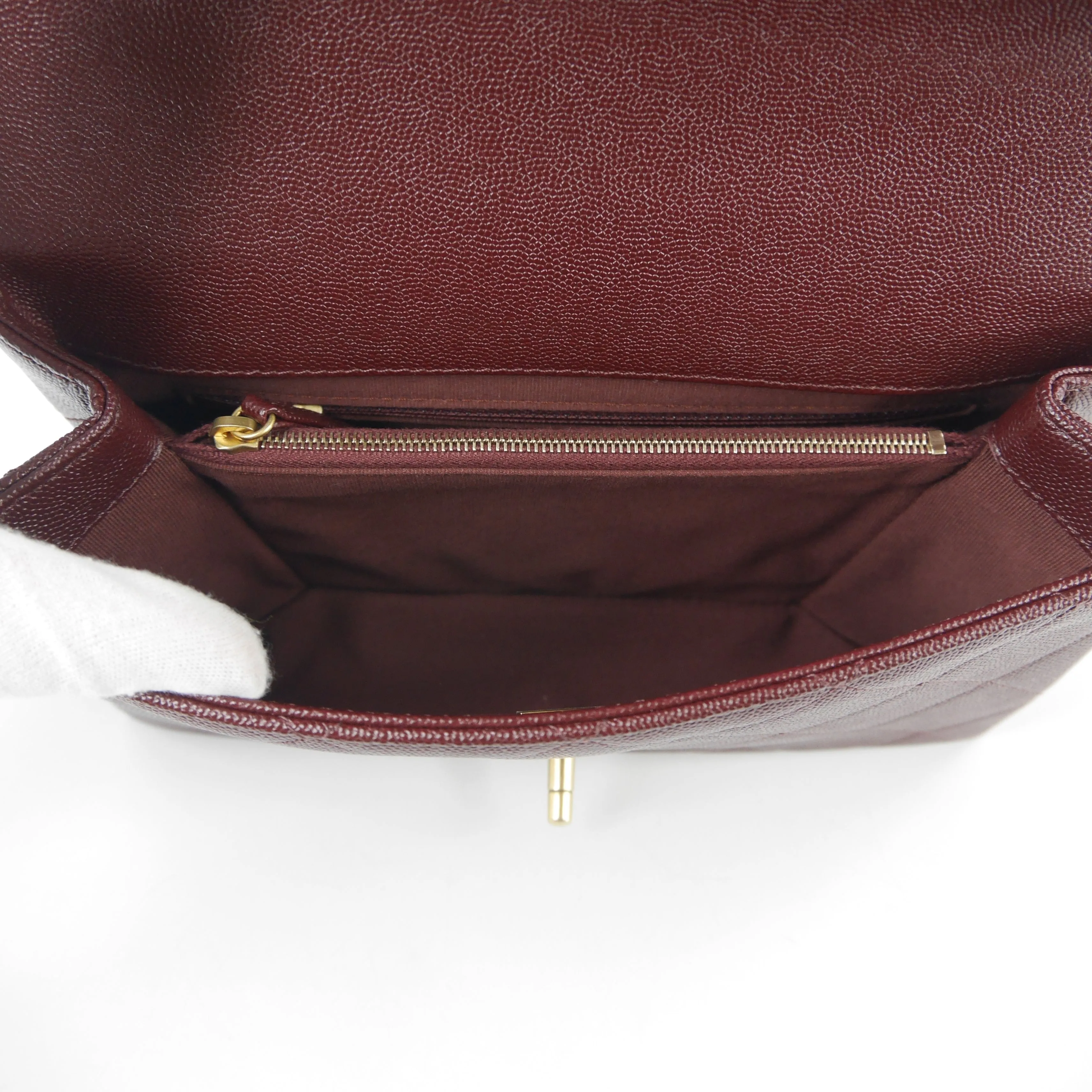 Chanel Flap Bag Burgundy Caviar GHW