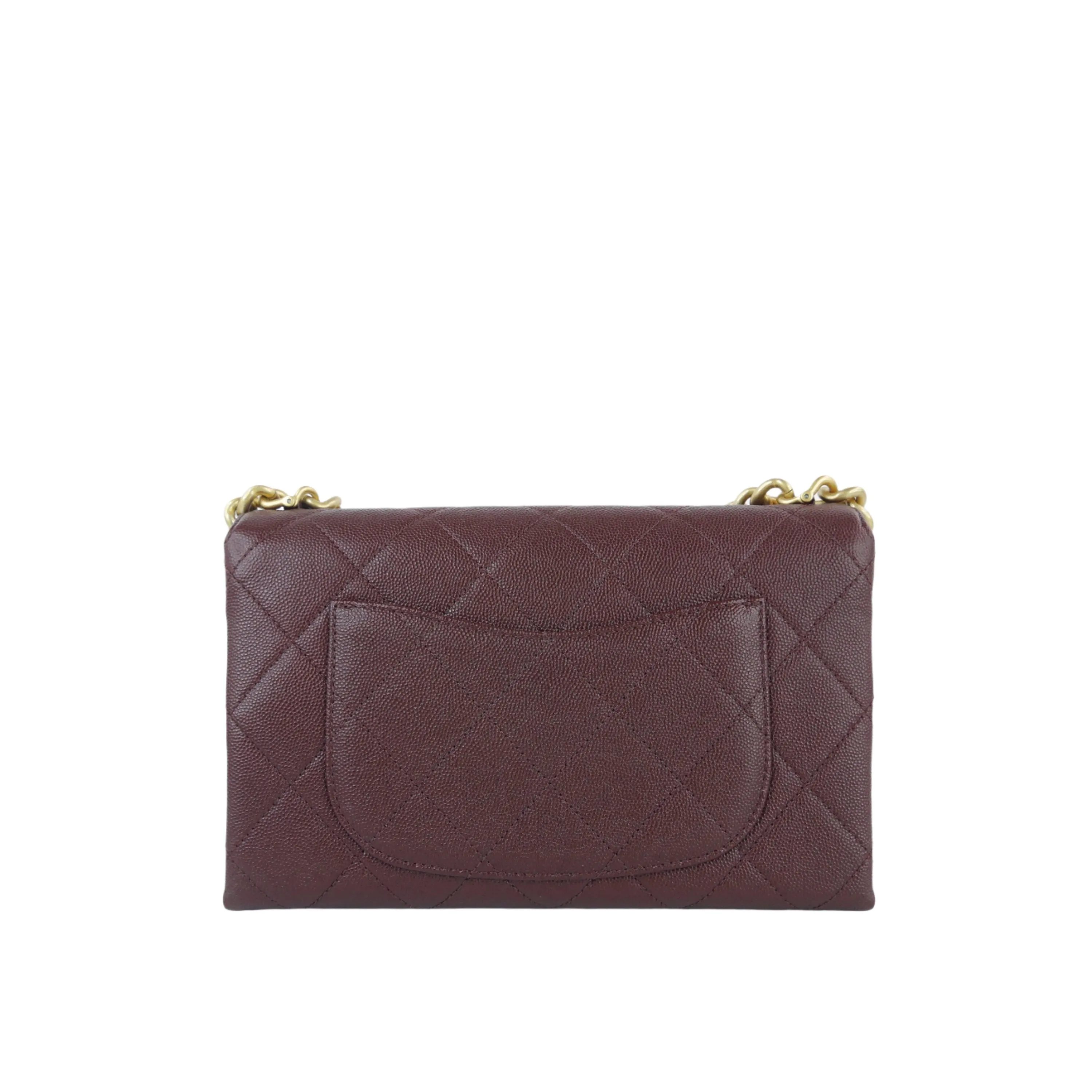 Chanel Flap Bag Burgundy Caviar GHW