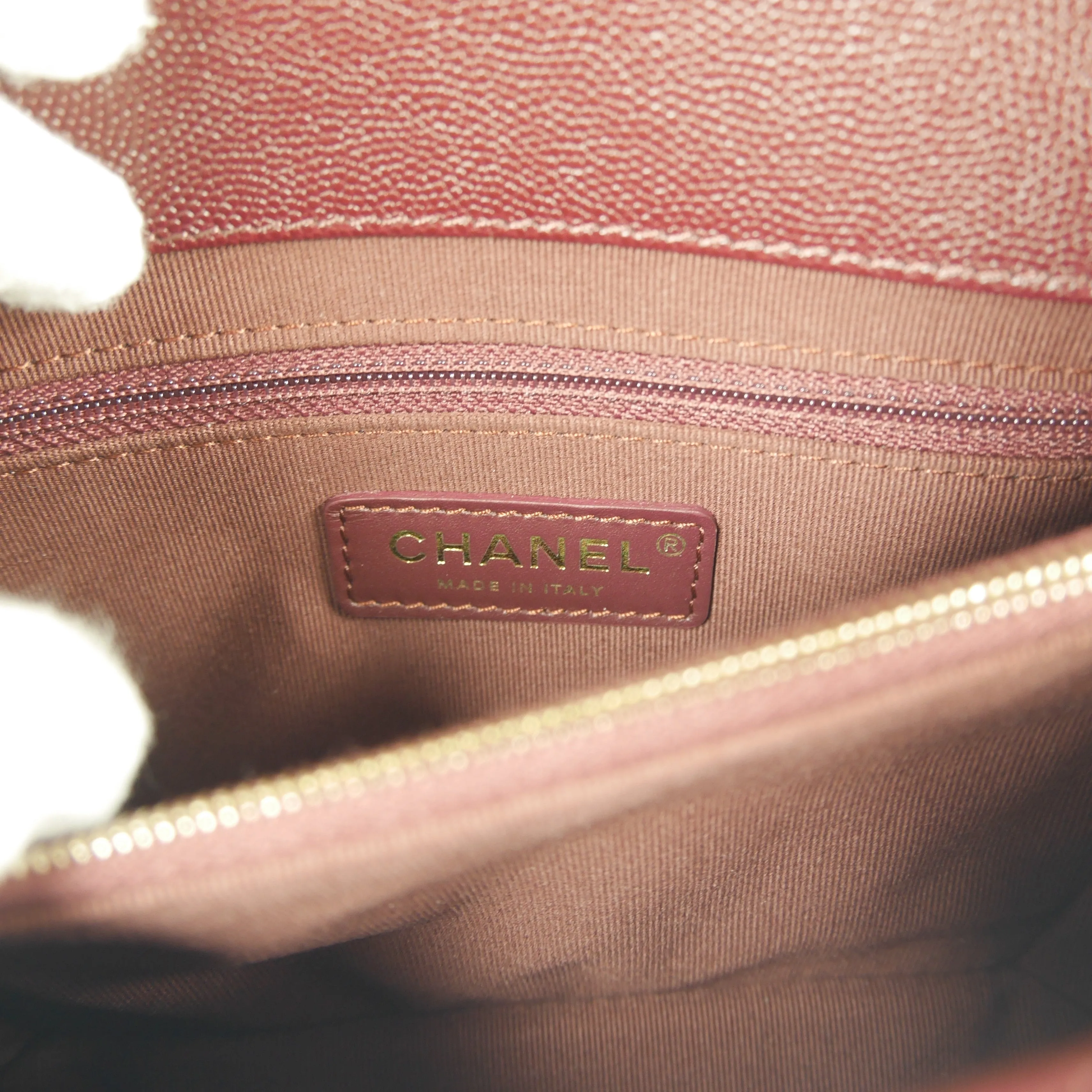 Chanel Flap Bag Burgundy Caviar GHW