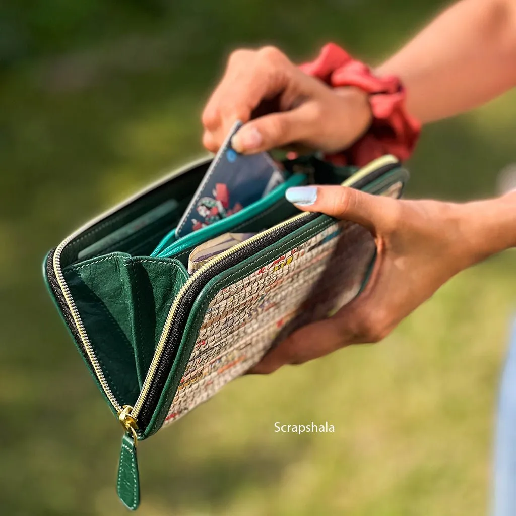 Charcha Women Wallet | Handloom textile | Casual | Upcycled | Scrapshala