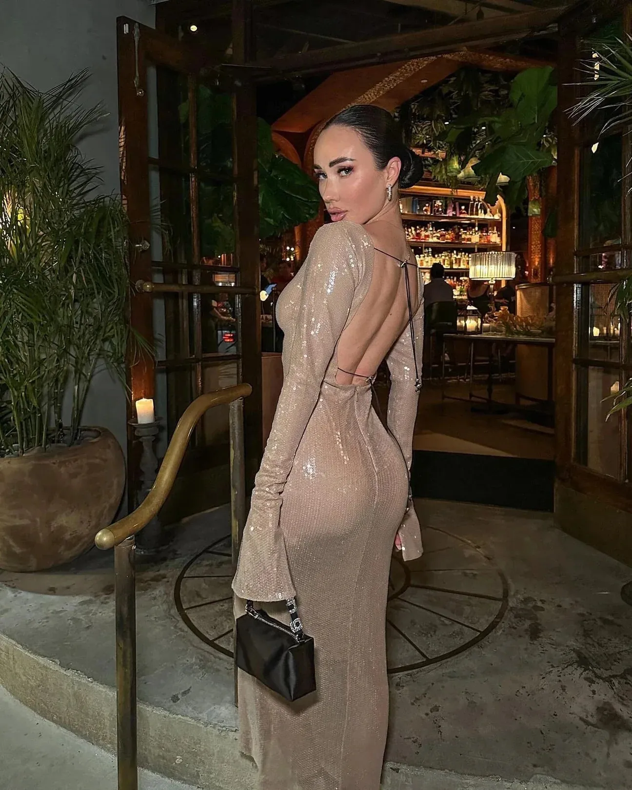 CHLOI LACE Stylish UP SEQUIN DRESS