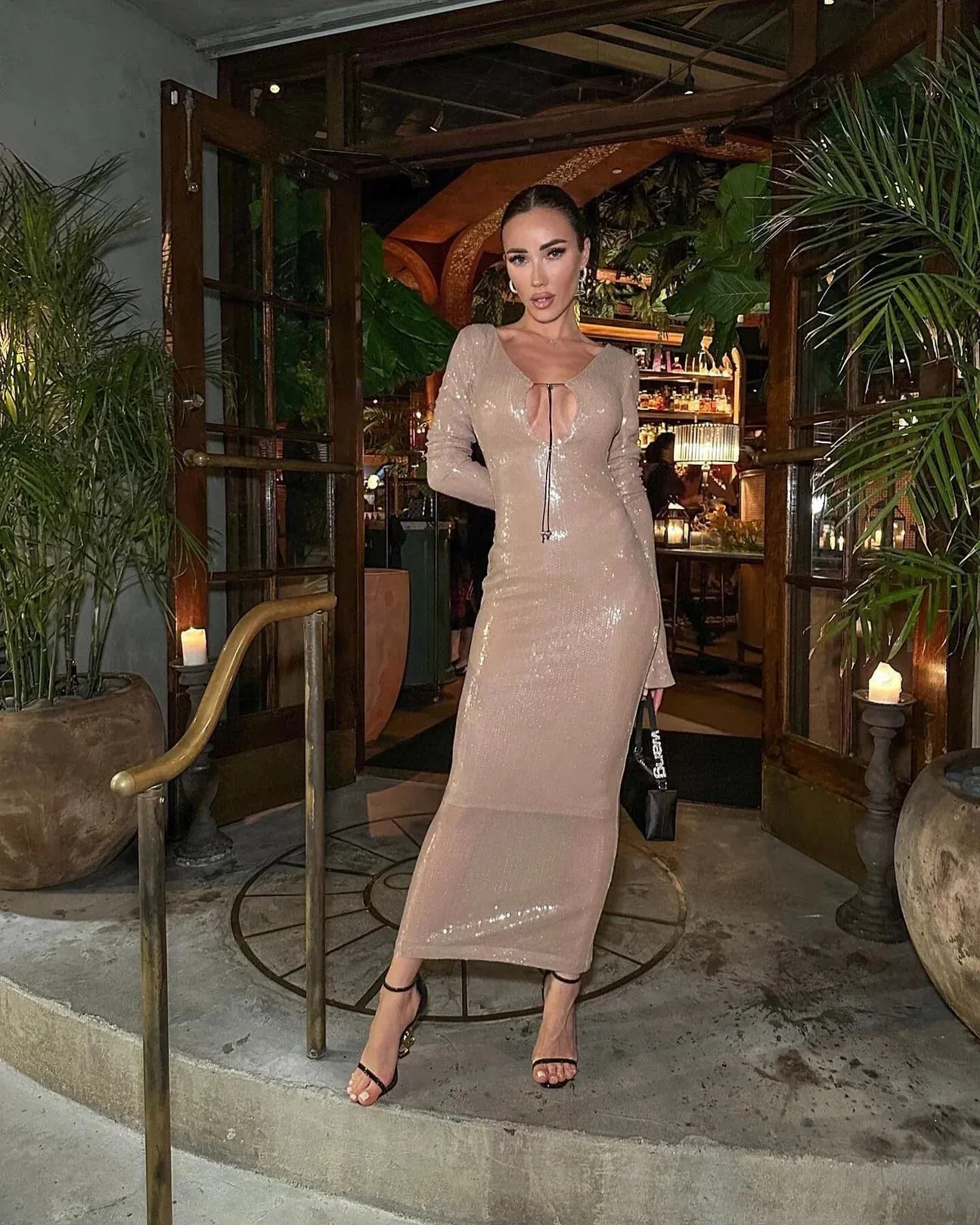 CHLOI LACE Stylish UP SEQUIN DRESS